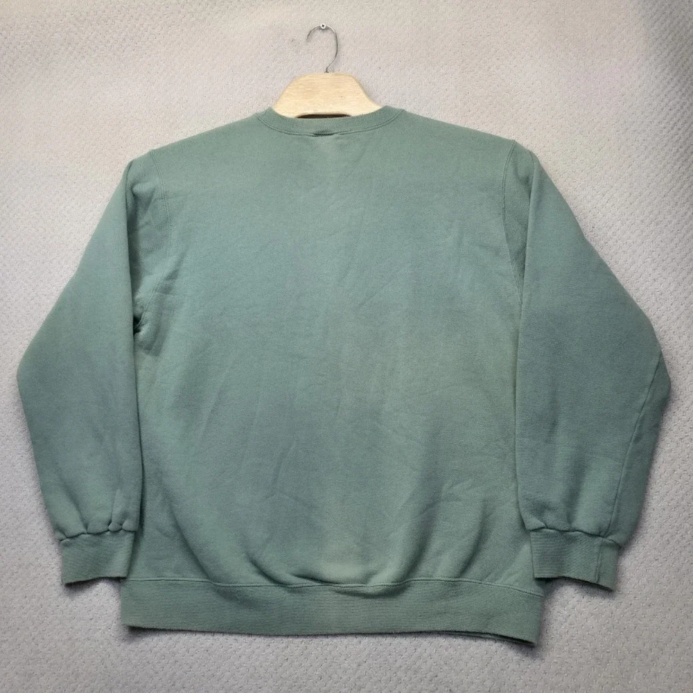 Vintage 90s Nike Center Swoosh Sweatshirt Mens Large Y2K Sage Green Crewneck Gym